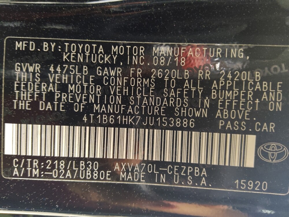 2018 Toyota Camry in Albany, GA 31705 - 18132000 33