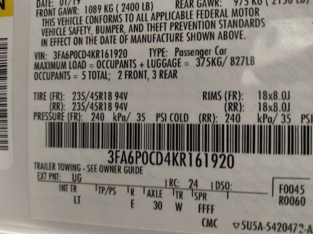 2019 Ford Fusion in Conyers, GA 30094 - 18132013 33