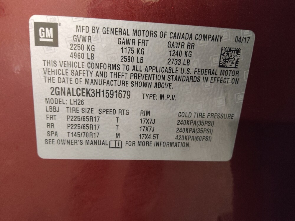 2017 Chevrolet Equinox in Union City, GA 30291 - 18132029 33