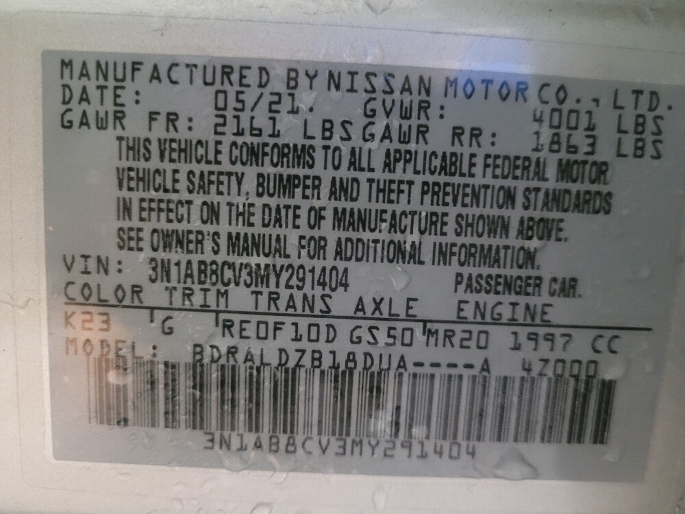 2021 Nissan Sentra in Union City, GA 30291 - 18132038 33