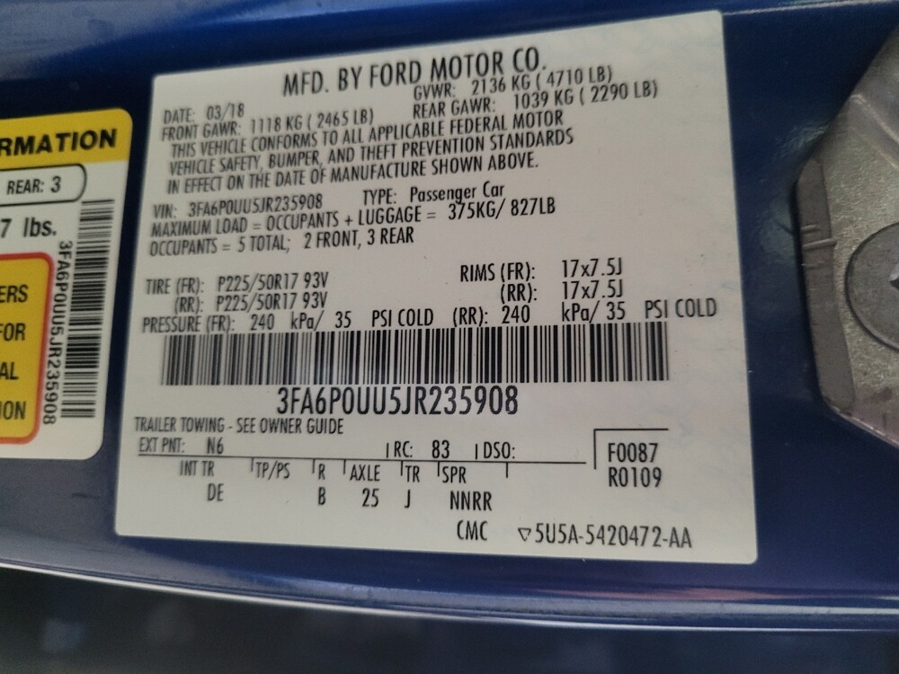 2018 Ford Fusion in Athens, GA 30606 - 18132044 33