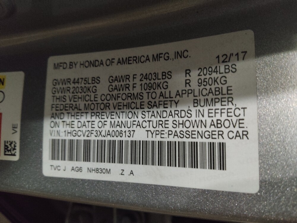 2018 Honda Accord in Arlington, TX 76011 - 18132049 33