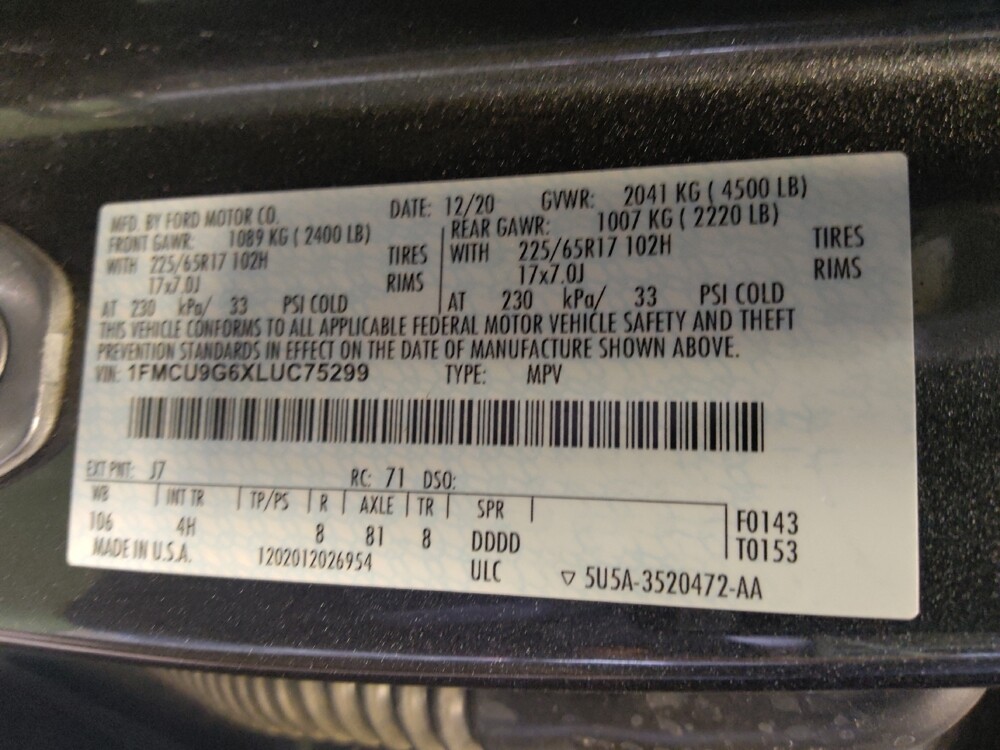 2020 Ford Escape in Mesa, AZ 85210 - 18132096 33