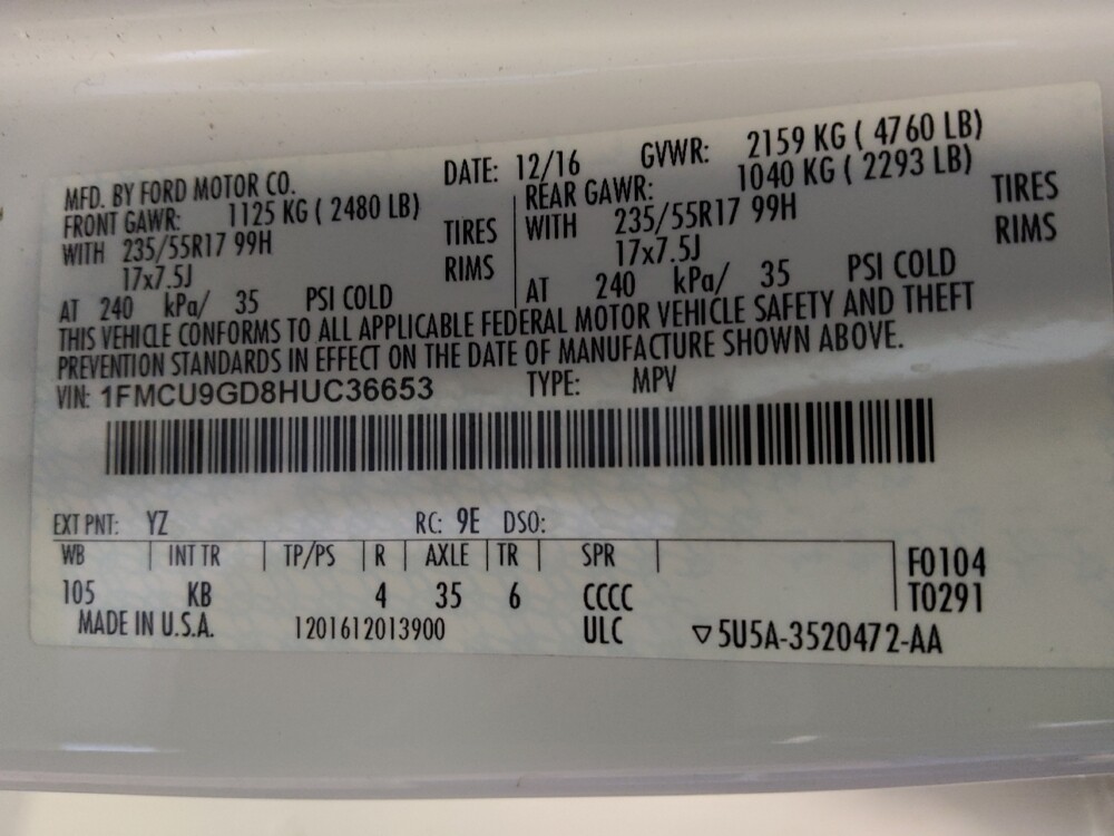 2017 Ford Escape in Chandler, AZ 85225 - 18132113 33