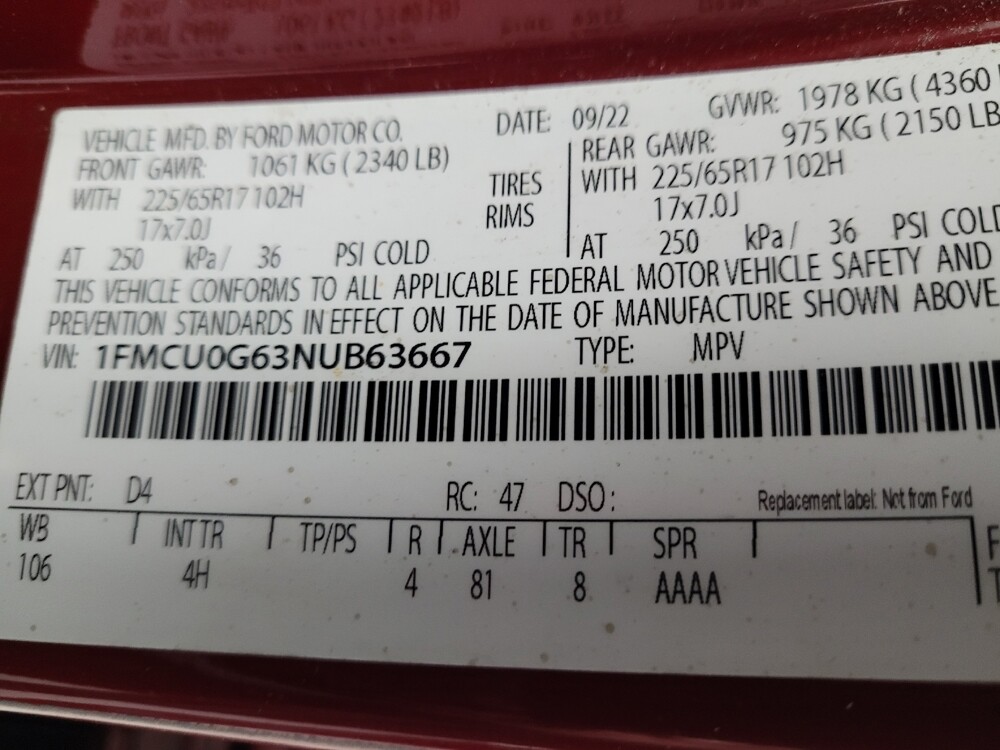 2022 Ford Escape in Las Vegas, NV 89102 - 18132129 33