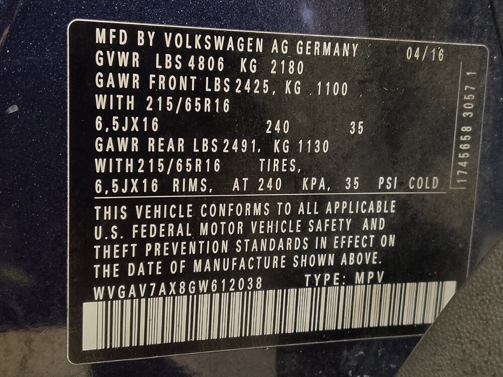 2016 Volkswagen Tiguan in Jacksonville, FL 32225 - 18132138 33