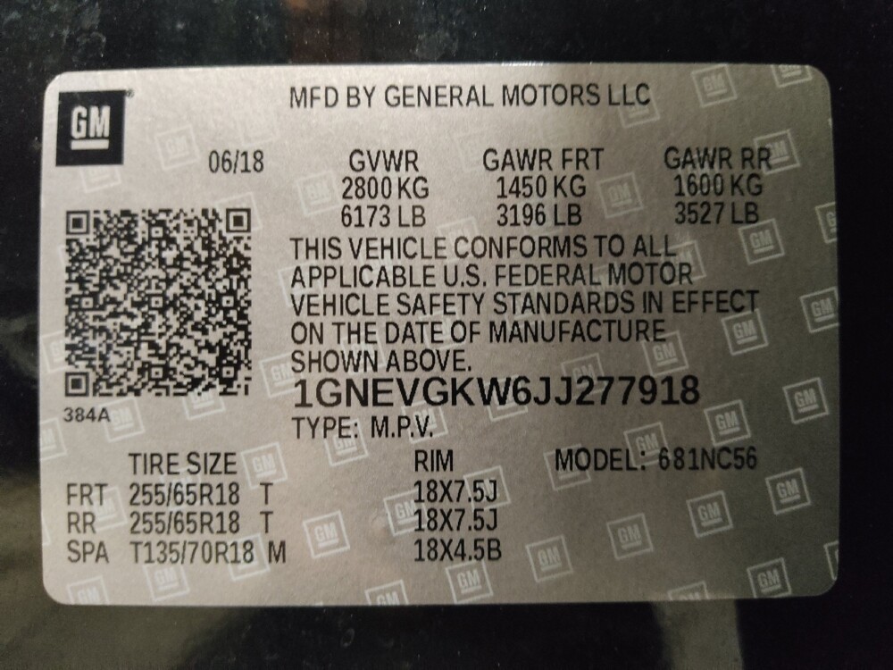 2018 Chevrolet Traverse in Hialeah, FL 33014 - 18132142 33