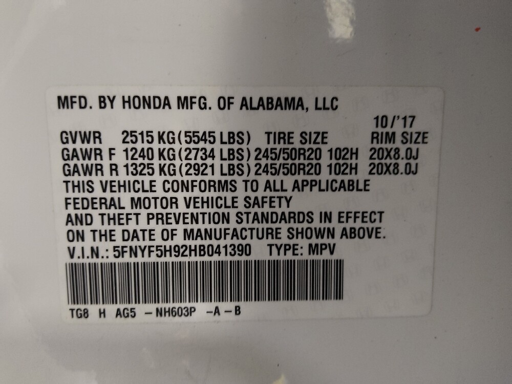 2017 Honda Pilot in Lauderdale Lakes, FL 33313 - 18132145 33