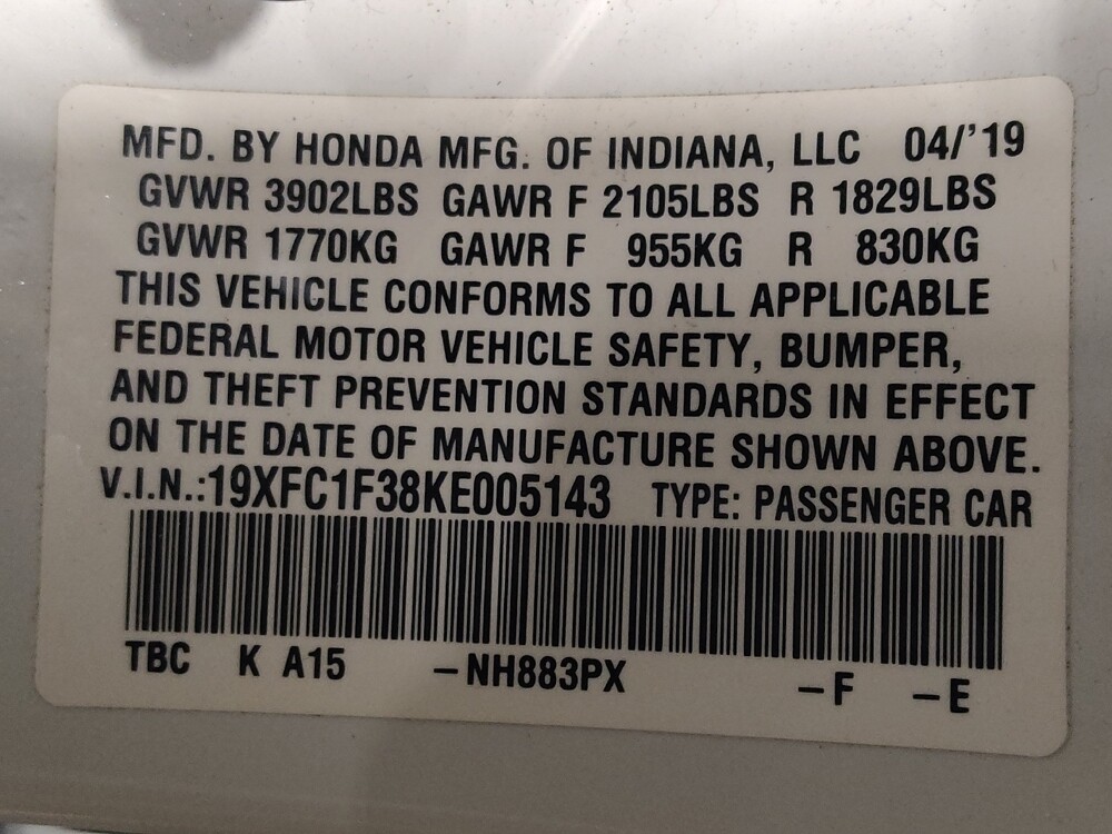 2019 Honda Civic in Savannah, GA 31419 - 18132146 33
