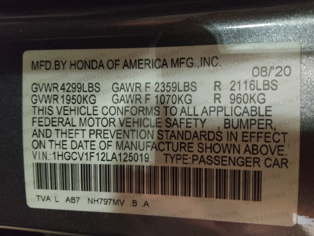 2020 Honda Accord in Greensboro, NC 27407 - 18132216 33