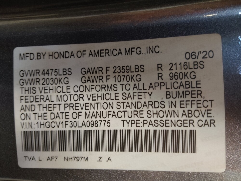 2020 Honda Accord in Raleigh, NC 27604 - 18132219 33