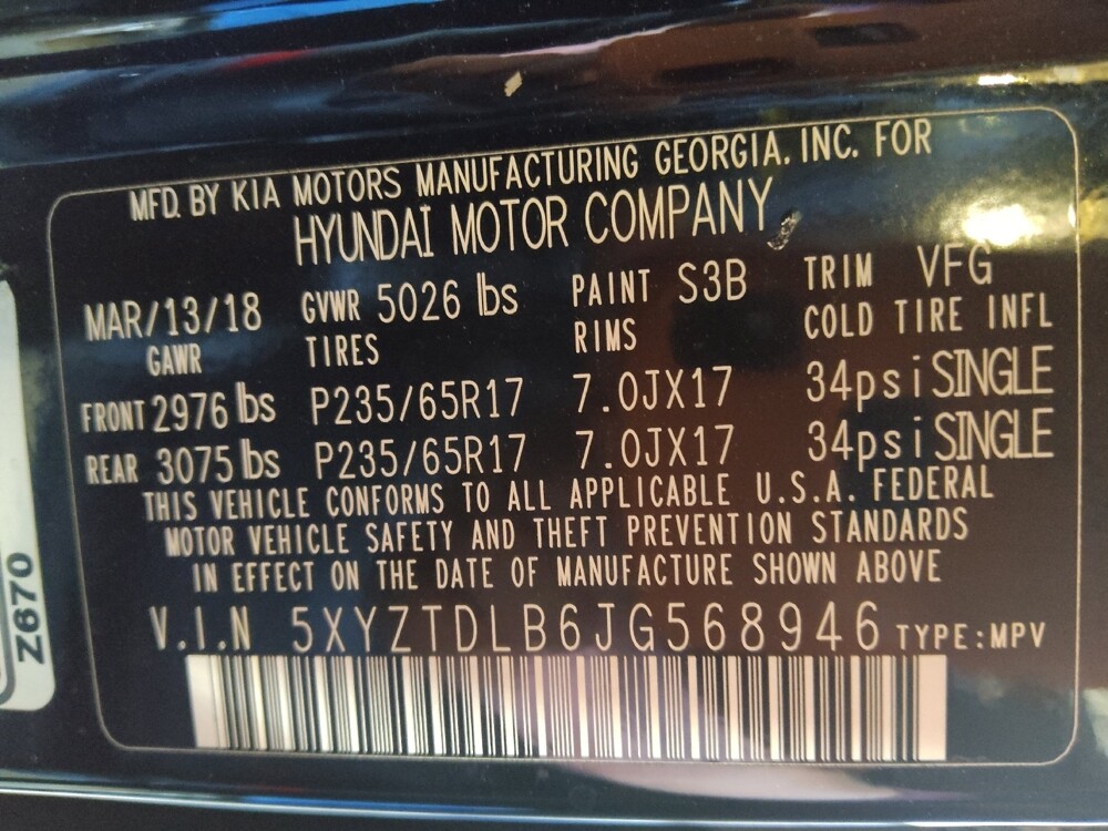 2018 Hyundai Santa Fe in Wilmington, NC 28405 - 18132230 33