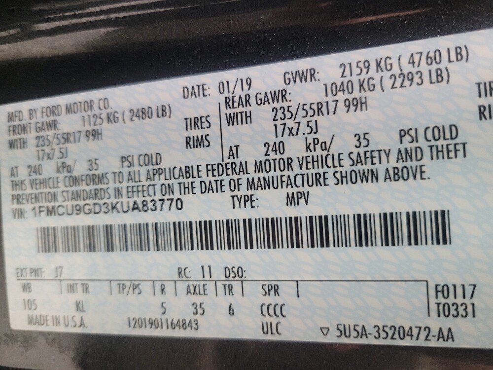 2019 Ford Escape in Huntsville, AL 35816 - 18132296 33