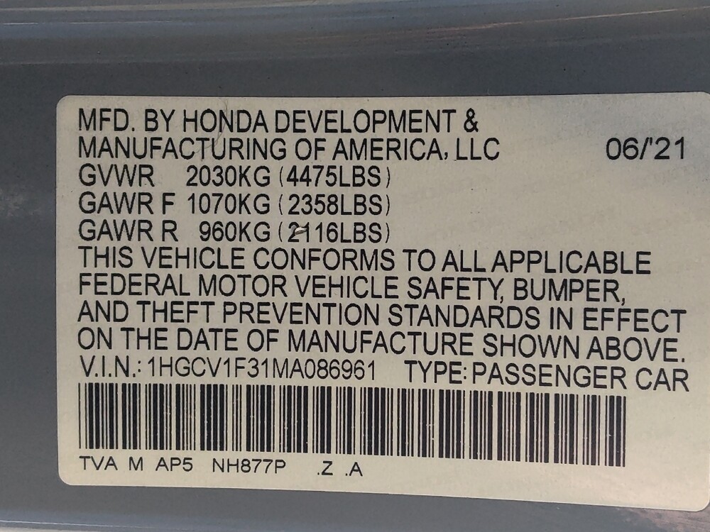 2021 Honda Accord in Houston, TX 77074 - 18132330 33