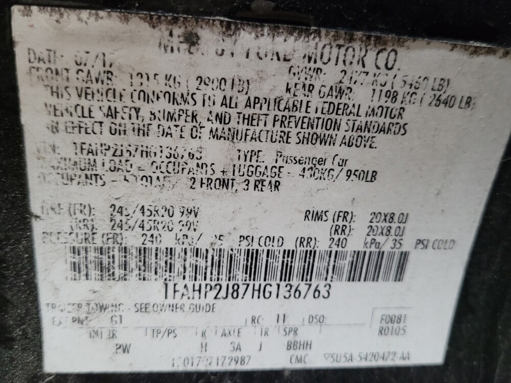 2017 Ford Taurus in Henrico, VA 23223 - 18132401 33