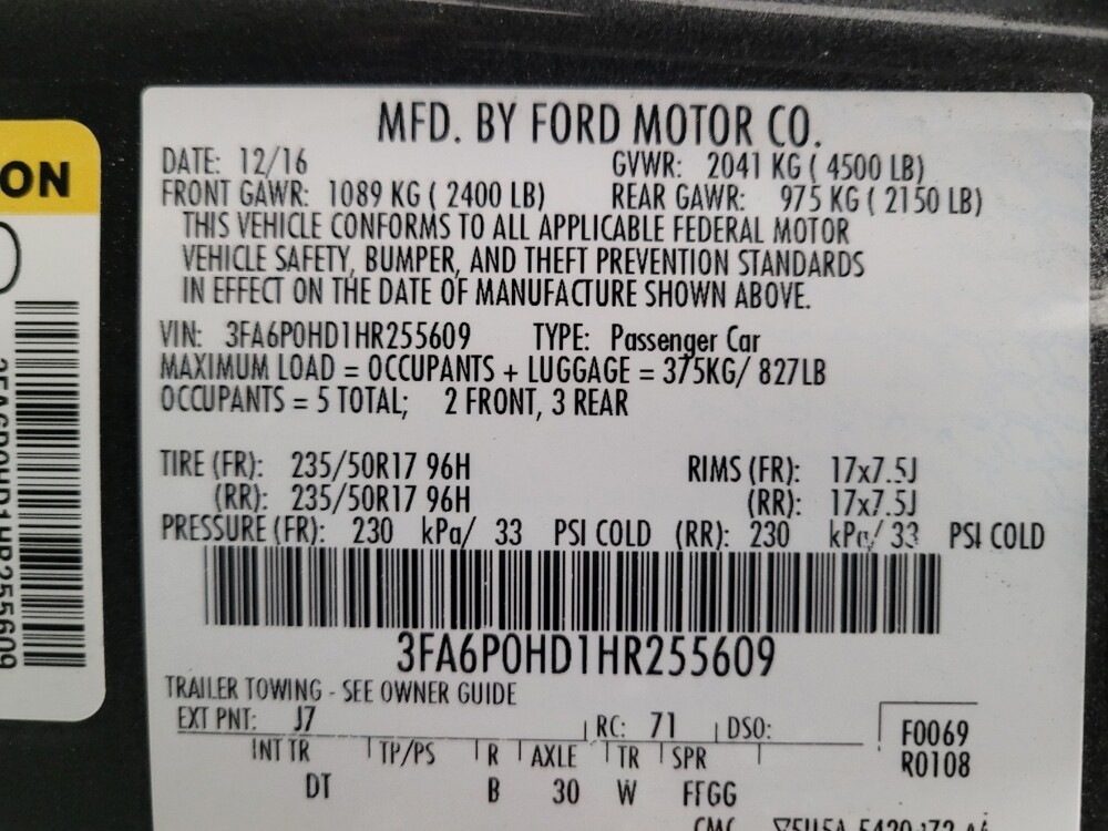 2017 Ford Fusion in Fresno, CA 93726 - 18132562 33