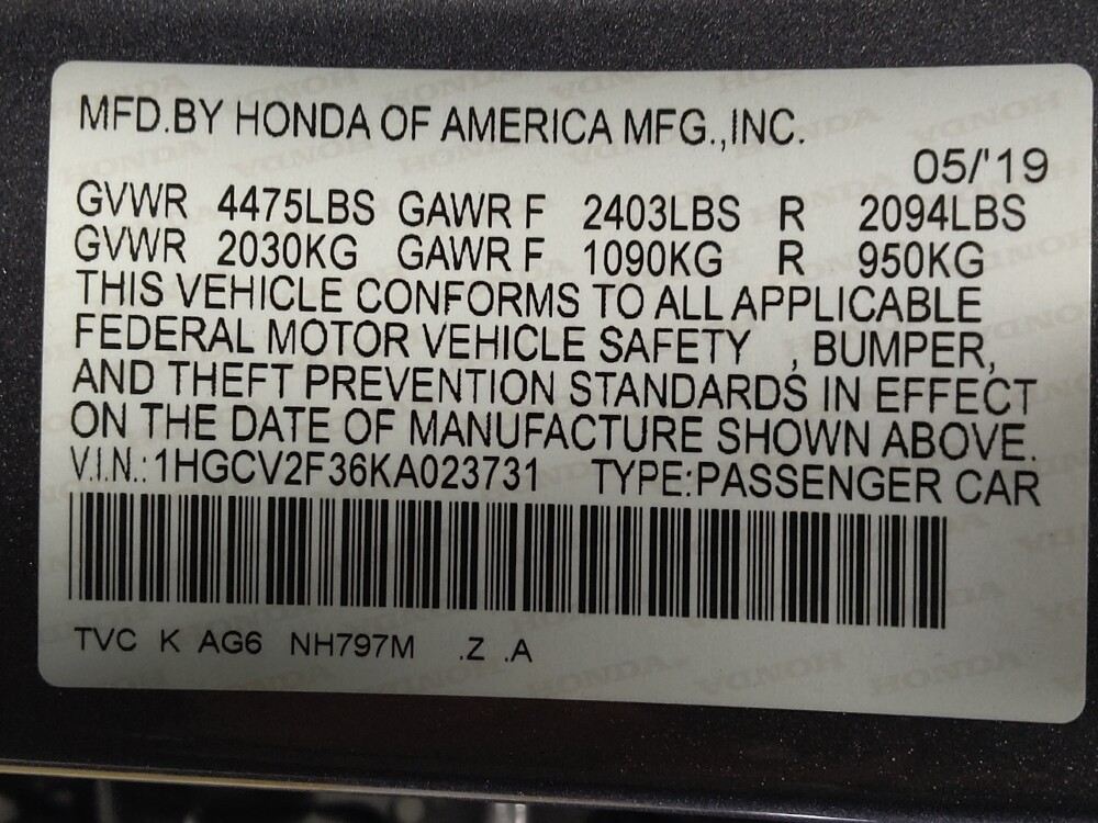 2019 Honda Accord in Marietta, GA 30062 - 18132573 33