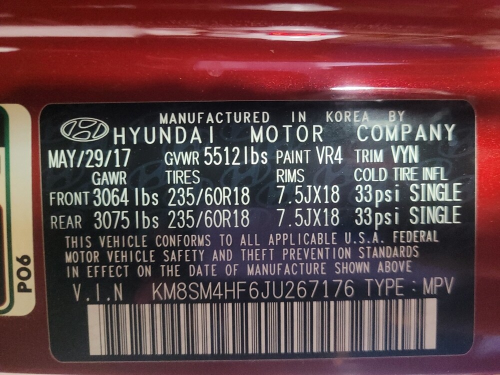 2018 Hyundai Santa Fe in Athens, GA 30606 - 18132576 33