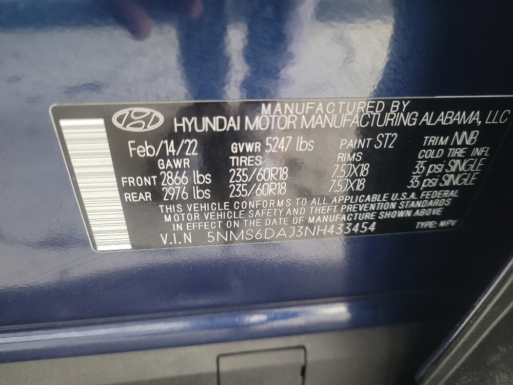 2022 Hyundai Santa Fe in Albany, GA 31705 - 18132580 33