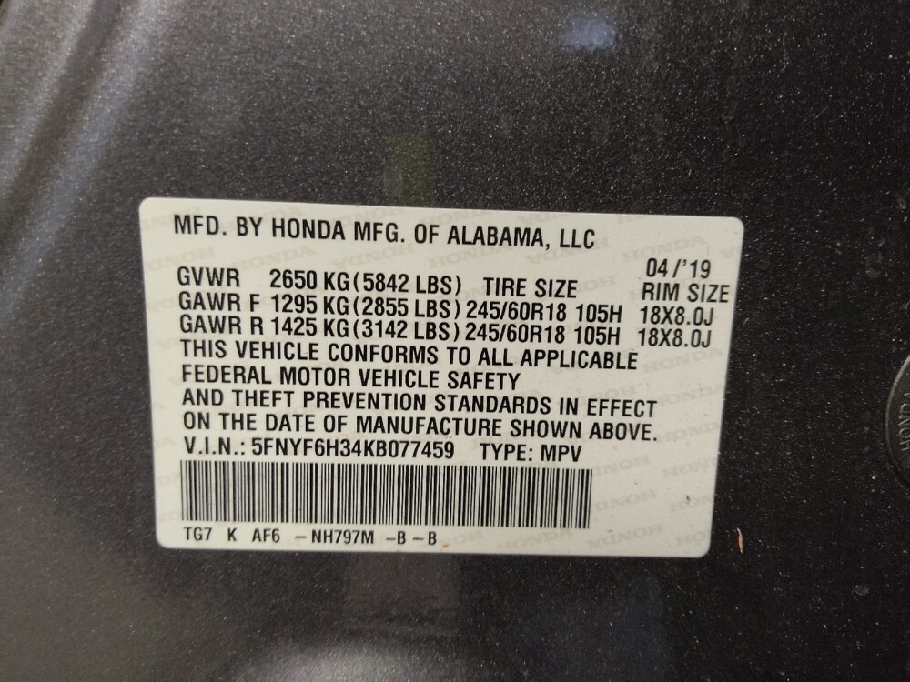 2019 Honda Pilot in Lakeland, FL 33815 - 18132632 33