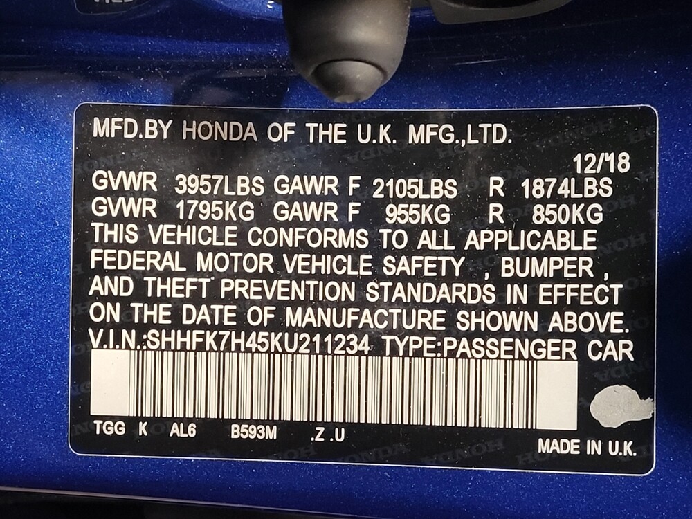 2019 Honda Civic in Athens, GA 30606 - 18132642 33