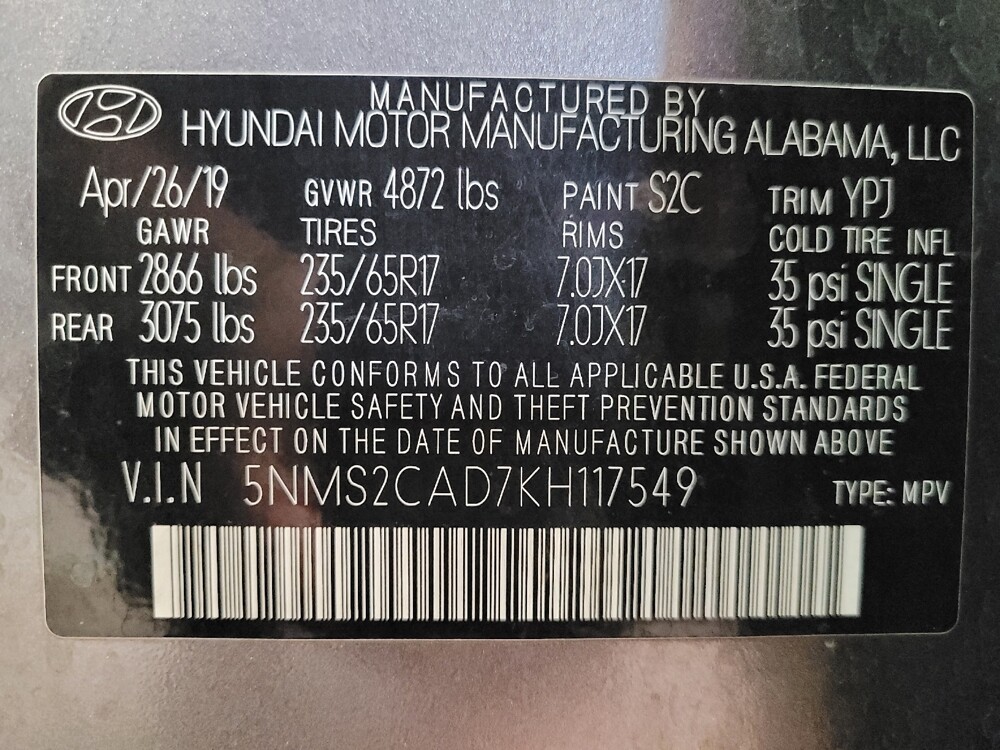 2019 Hyundai Santa Fe in Sanford, FL 32773 - 18132644 33