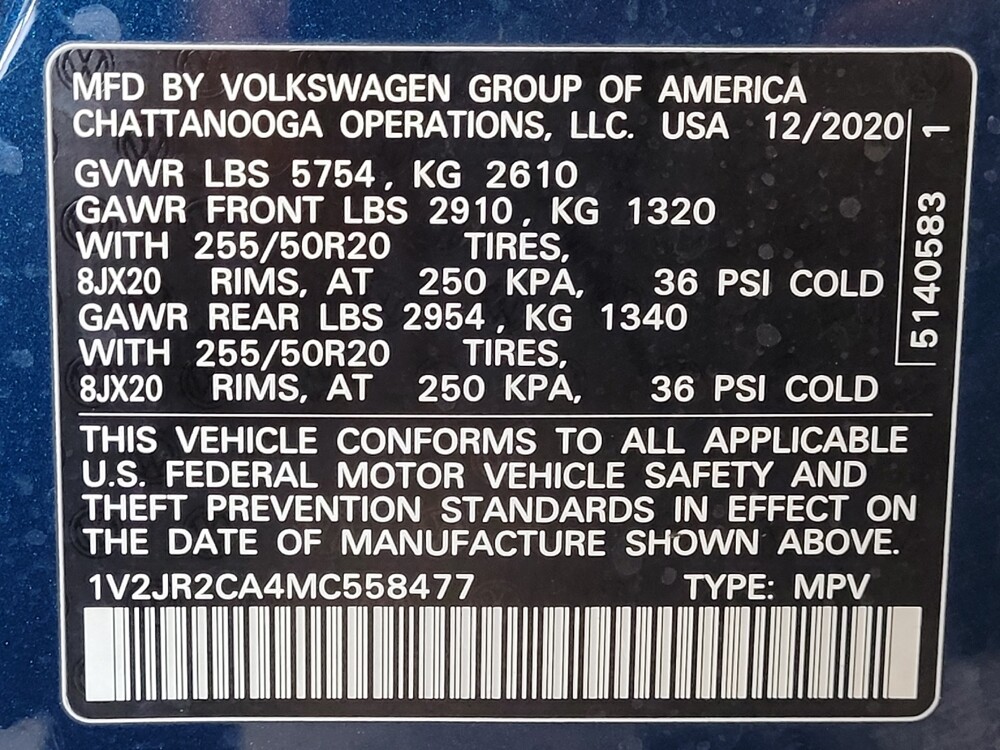 2021 Volkswagen Atlas in Jacksonville, FL 32210 - 18132806 33