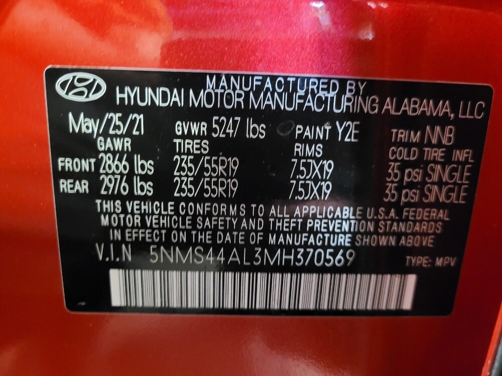 2021 Hyundai Santa Fe in Gainesville, FL 32609 - 18132939 33