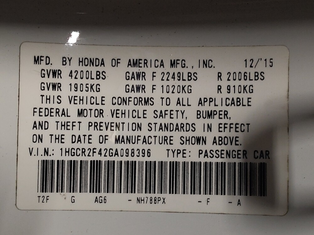 2016 Honda Accord in Ocala, FL 34471 - 18132940 33