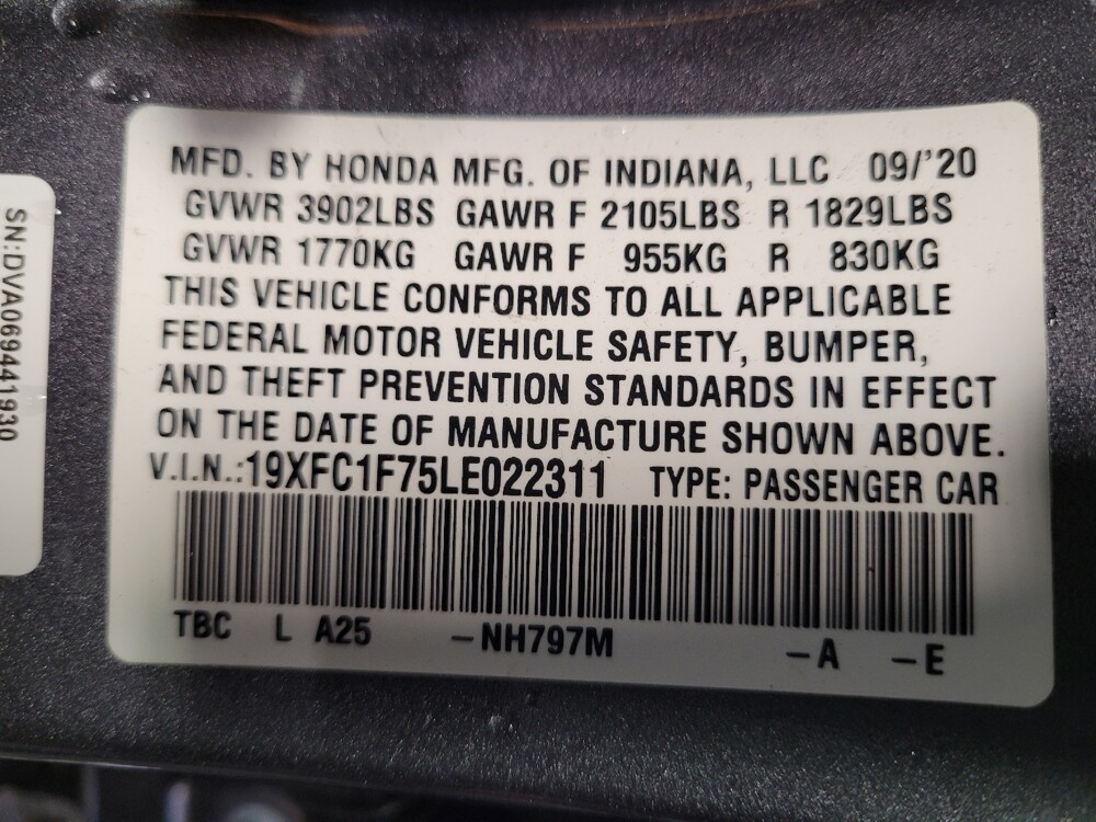 2020 Honda Civic in Riverside, CA 92504 - 18132959 33