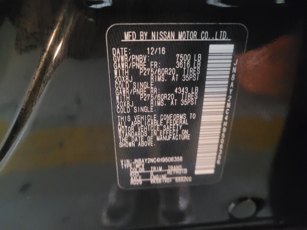 2017 Nissan Armada in Albany, GA 31705 - 18133033 33