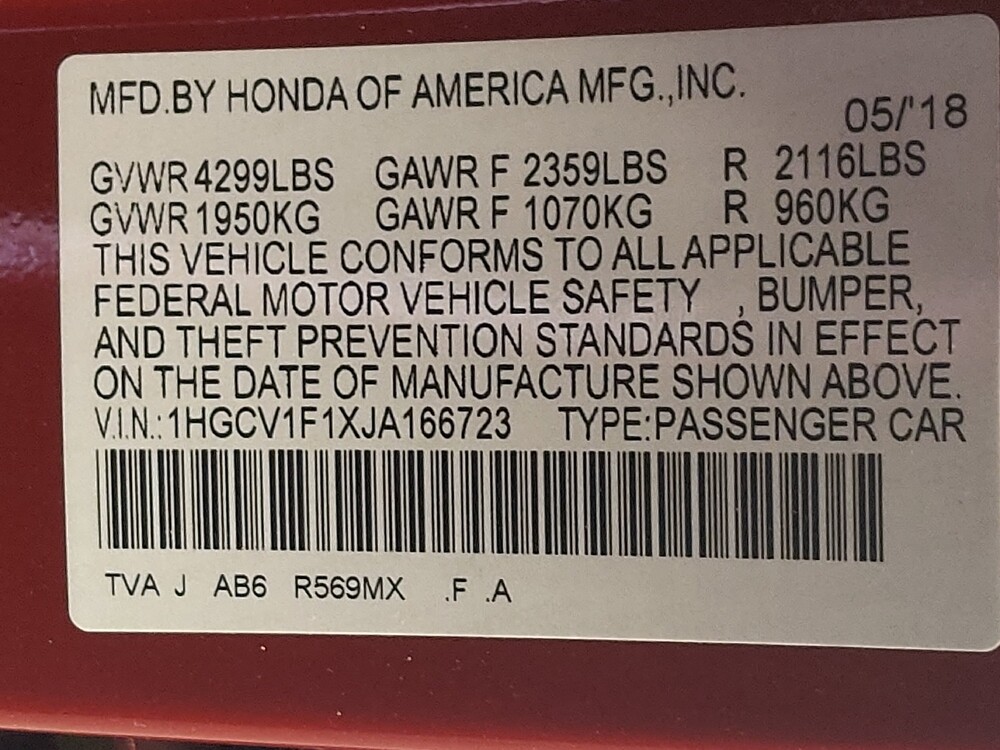 2018 Honda Accord in Houston, TX 77034 - 18133044 33