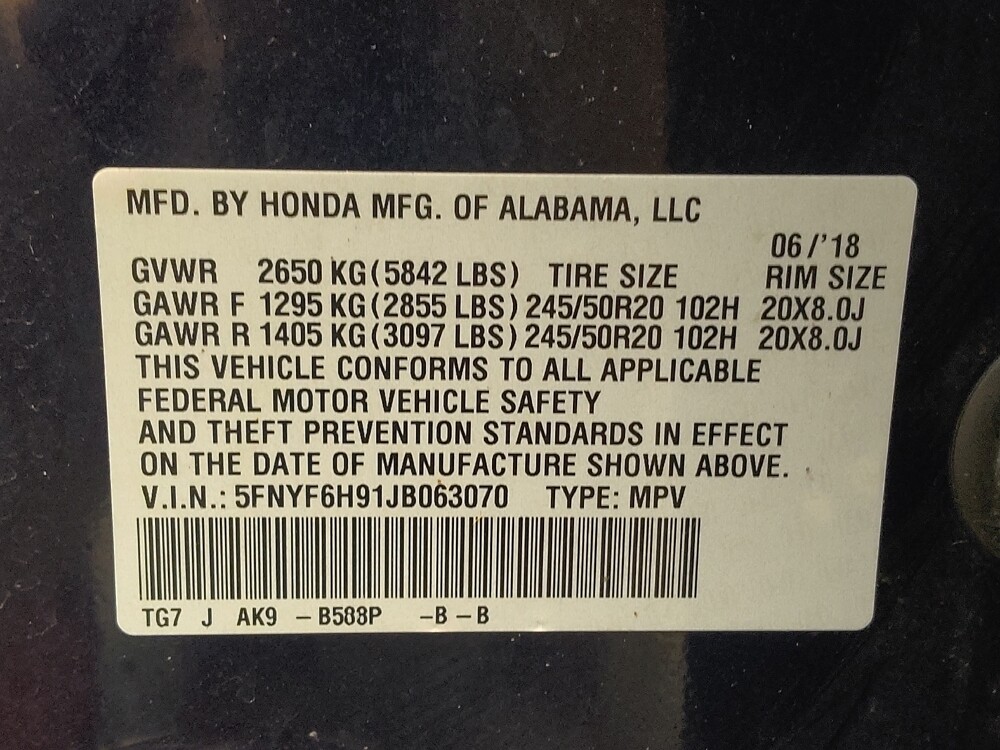 2018 Honda Pilot in Fairfield, OH 45014 - 18133089 33