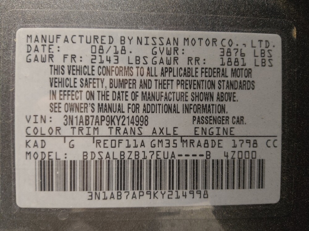 2019 Nissan Sentra in Denver, CO 80012 - 18133118 33