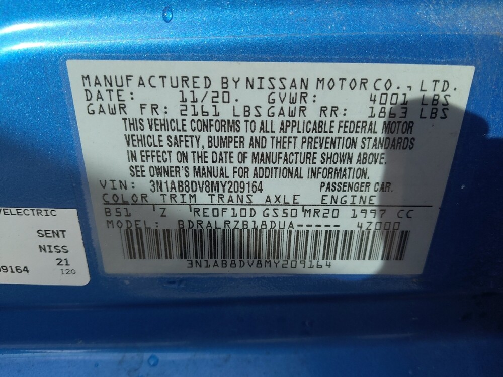 2021 Nissan Sentra in Salem, VA 24153 - 18133343 33