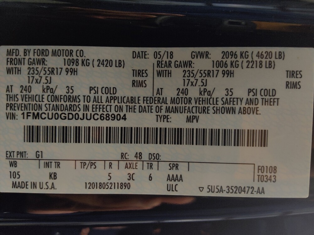 2018 Ford Escape in Tyler, TX 75701 - 18133367 33