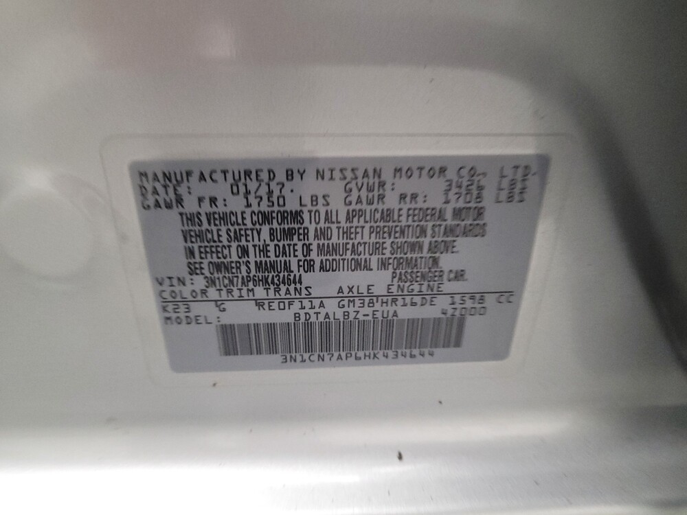 2017 Nissan Versa in Montclair, CA 91763 - 18133529 33