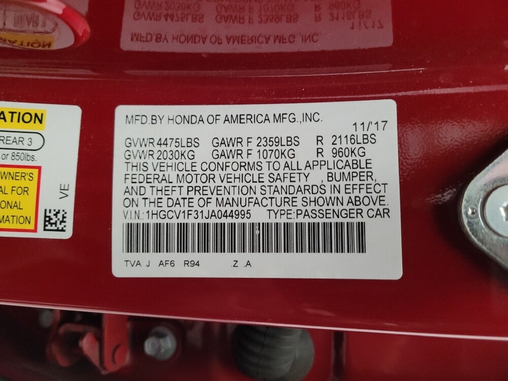 2018 Honda Accord in Fresno, CA 93726 - 18133545 33