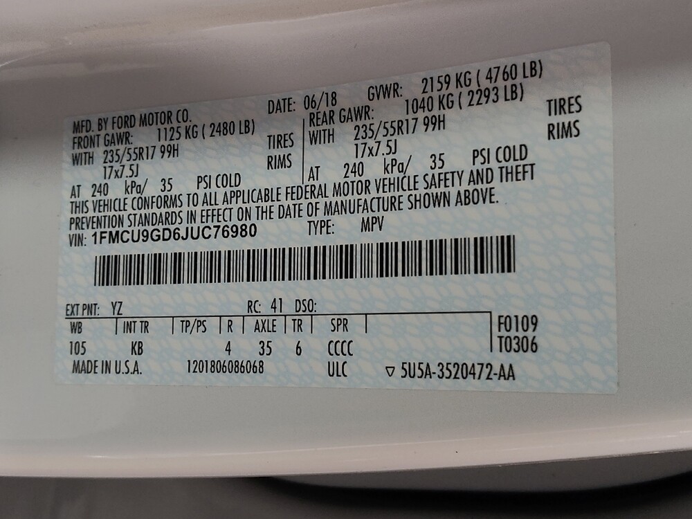 2018 Ford Escape in Tulsa, OK 74145 - 18133595 33