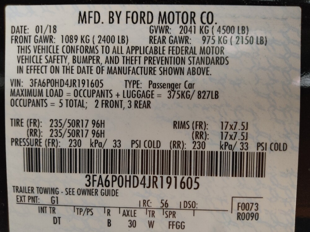 2018 Ford Fusion in Colorado Springs, CO 80909 - 18133719 33