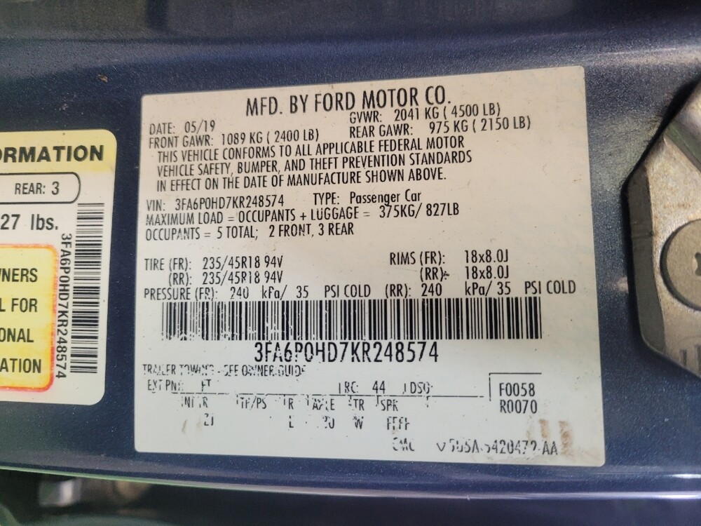 2019 Ford Fusion in Maple Heights, OH 44137 - 18133736 33