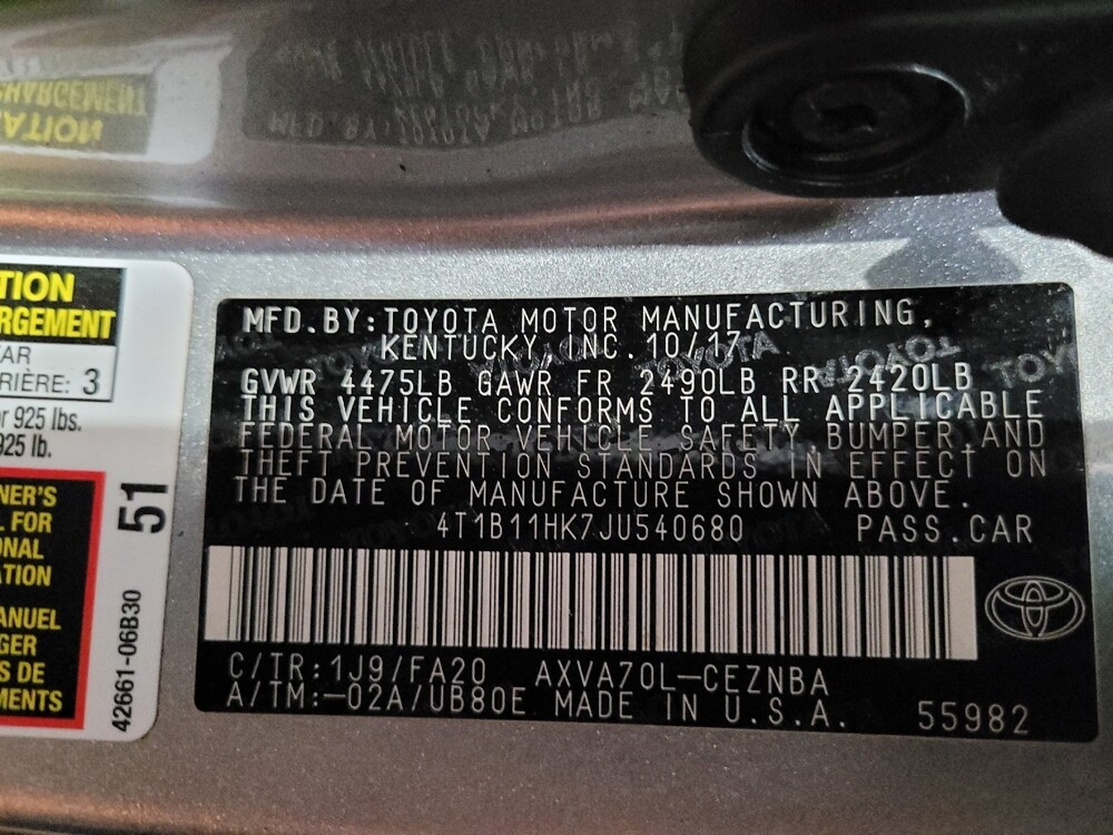 2018 Toyota Camry in Glen Burnie, MD 21061 - 18133761 33