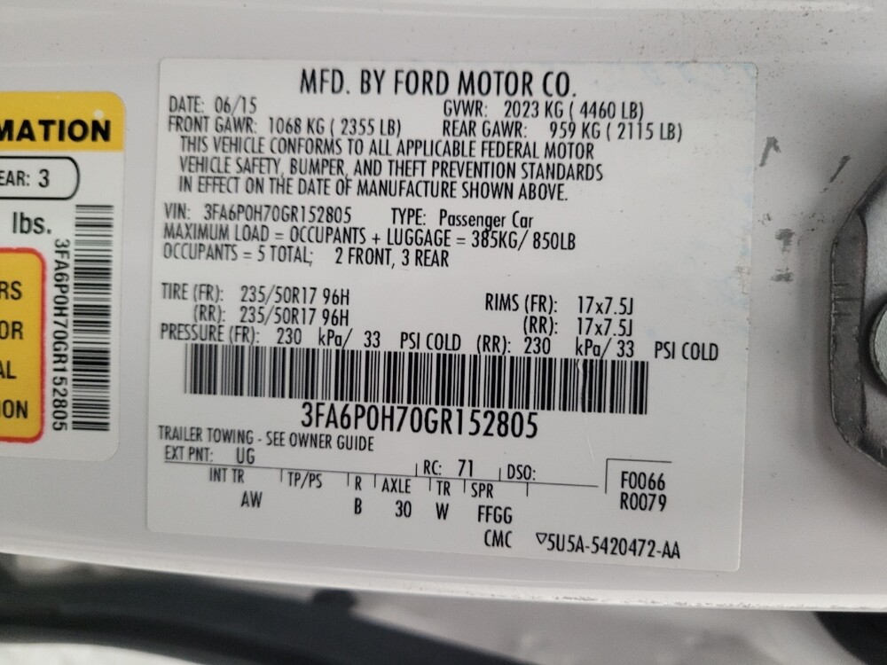 2016 Ford Fusion in Downey, CA 90241 - 18133863 33