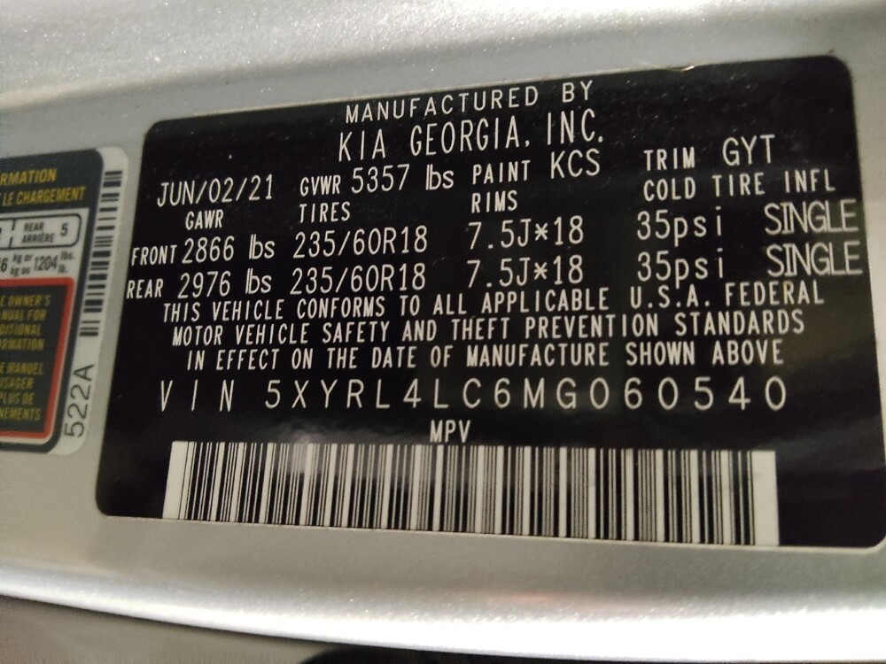 2021 Kia Sorento in Knoxville, TN 37923 - 18133888 33
