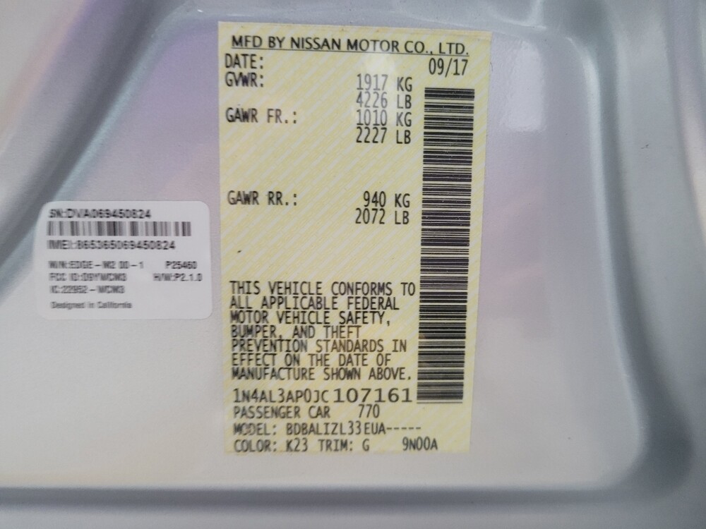 2018 Nissan Altima in Albany, GA 31705 - 18133914 33