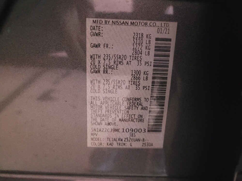 2021 Nissan Murano in Columbus, GA 31909 - 18133923 33