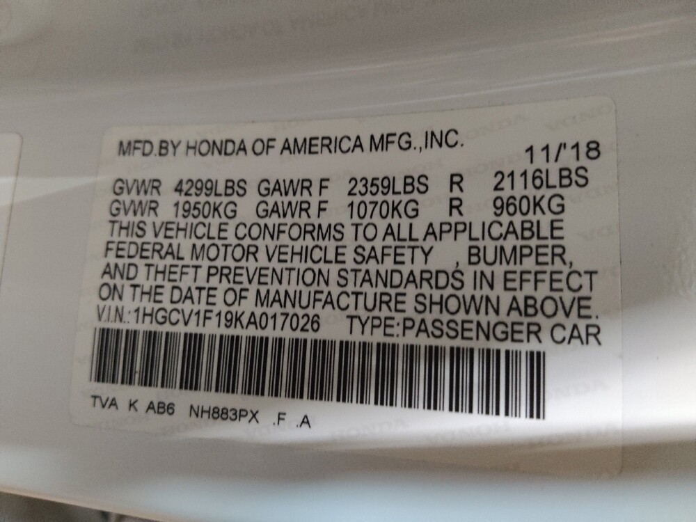 2019 Honda Accord in Arlington, TX 76011 - 18133962 33