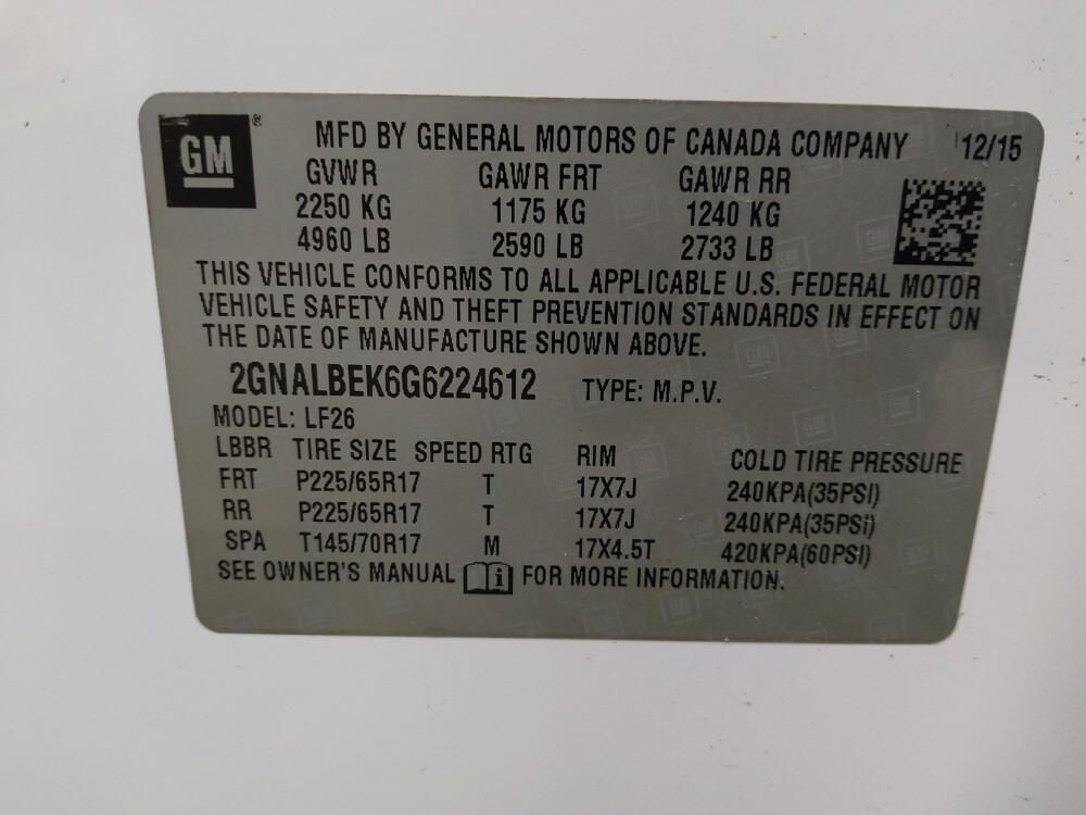 2016 Chevrolet Equinox in Tallahassee, FL 32304 - 18133990 33