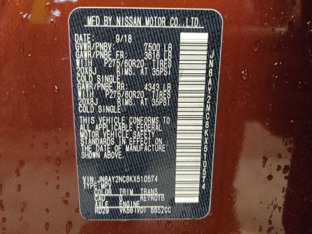 2019 Nissan Armada in Macon, GA 31210 - 18134007 33