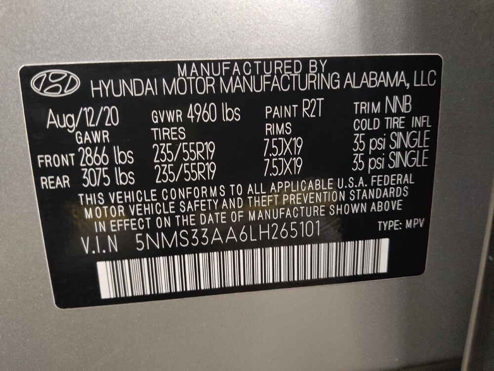 2020 Hyundai Santa Fe in Baton Rouge, LA 70816 - 18134027 33